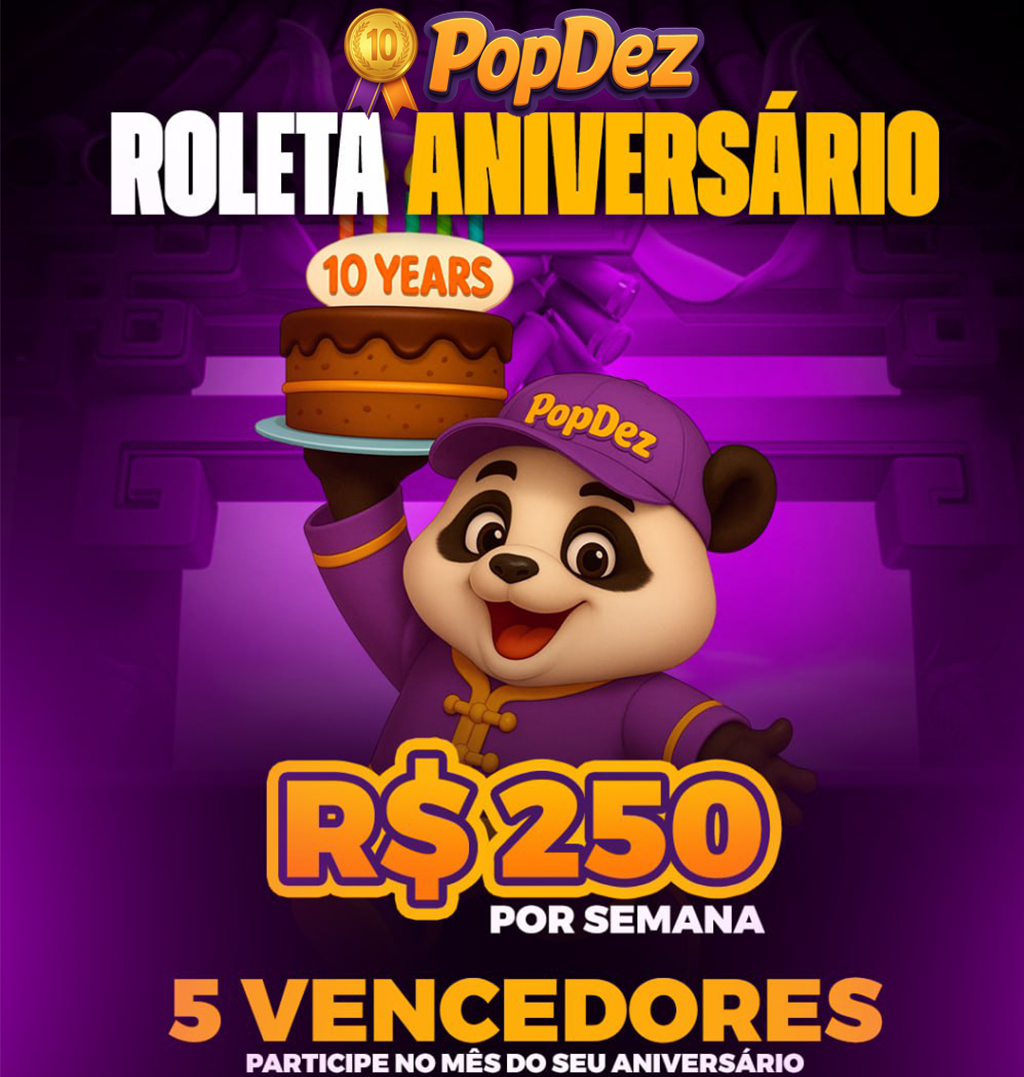 PopDez Roleta Aniversário